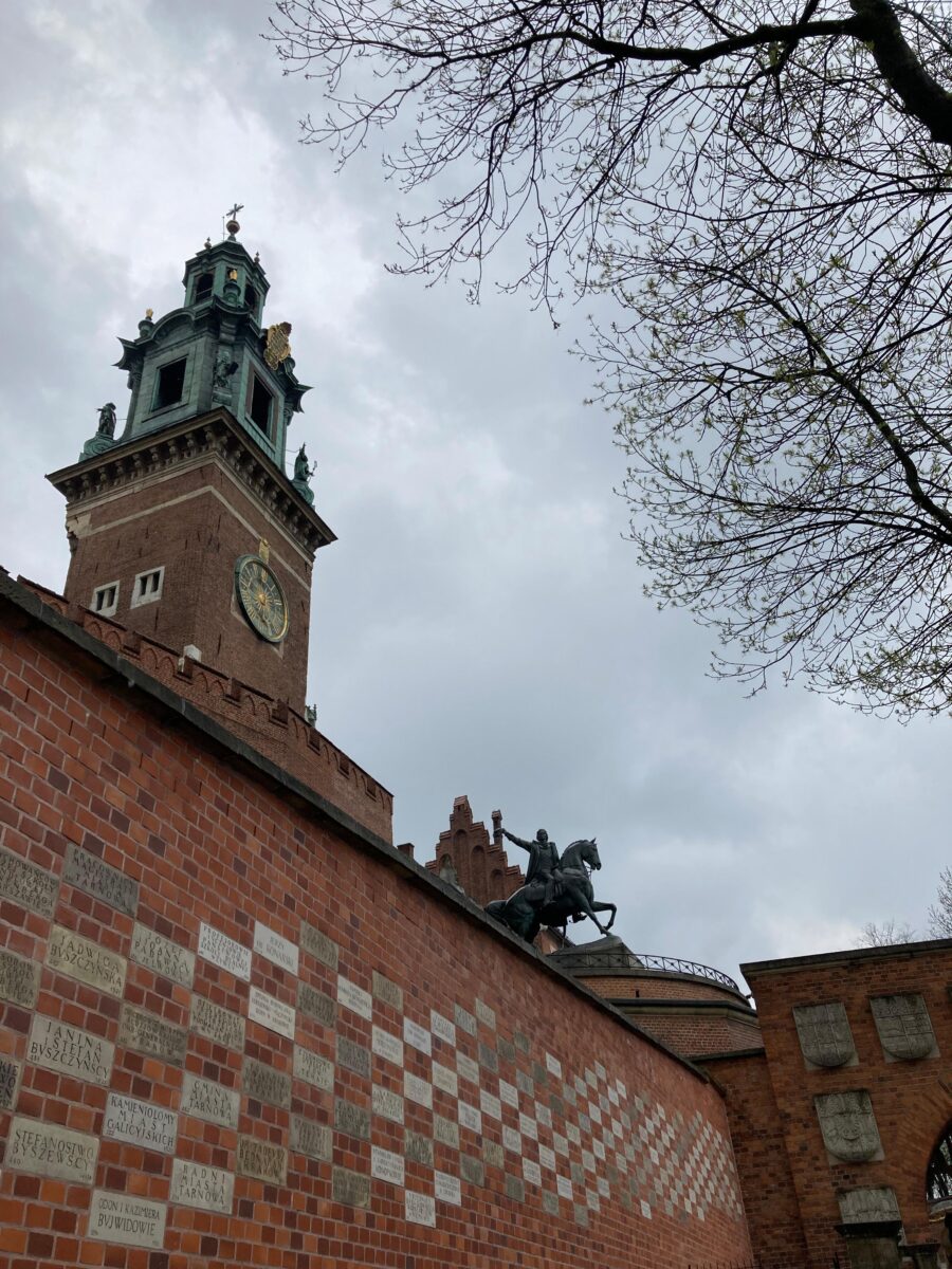 Outside Wawel Royal Castle