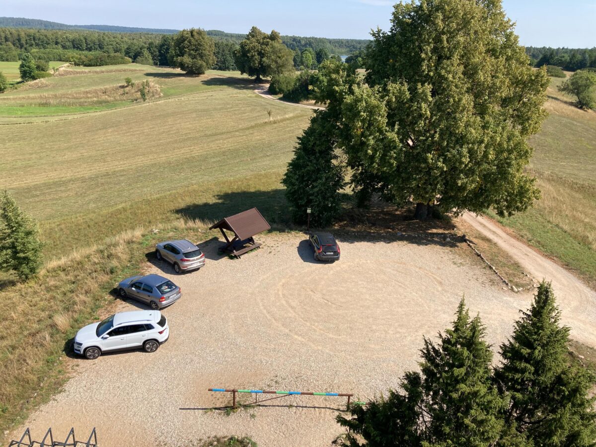 Cars parked in the middle of nowhere in Poland