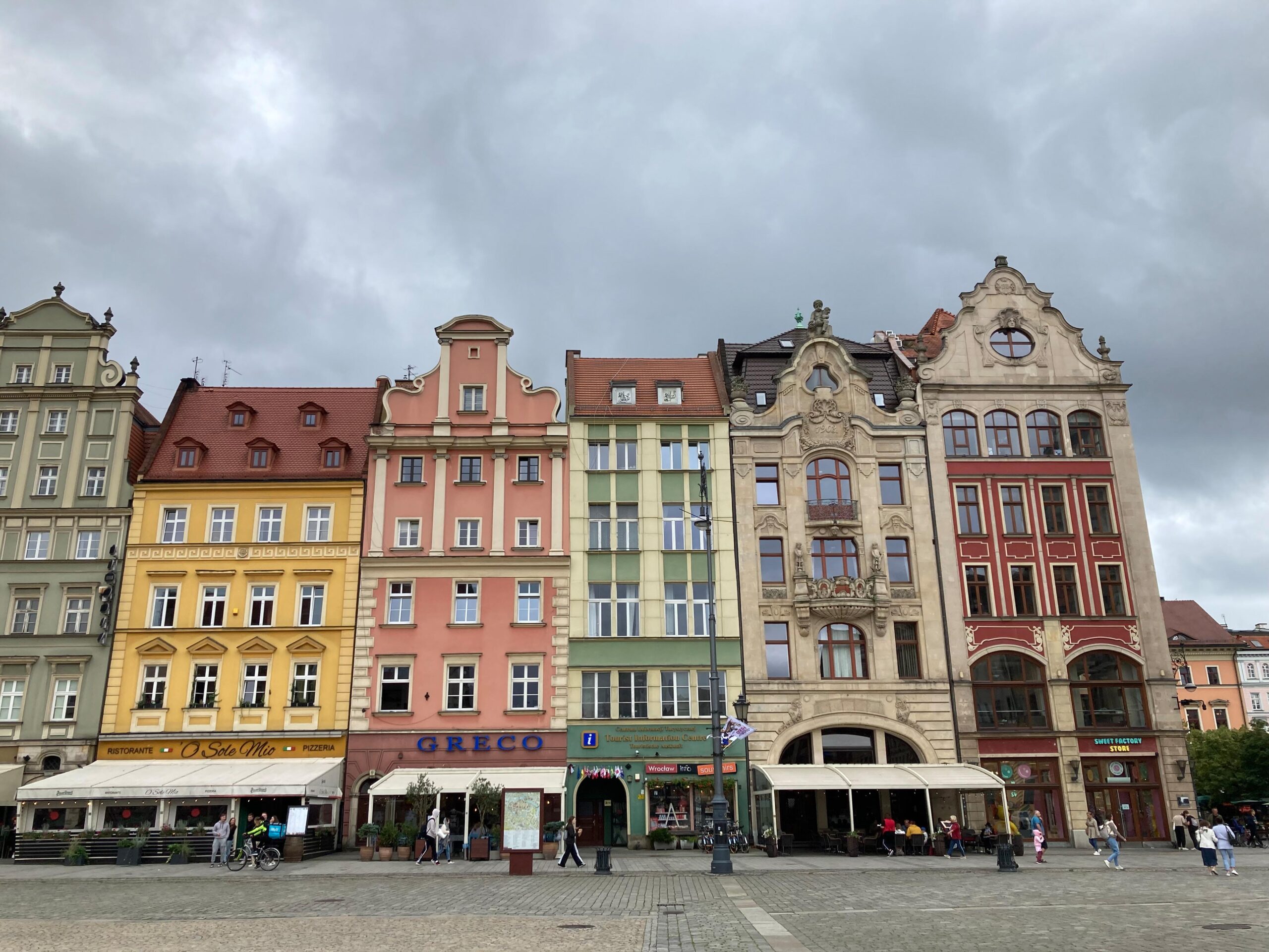 The beautiful market square in Wrocław.