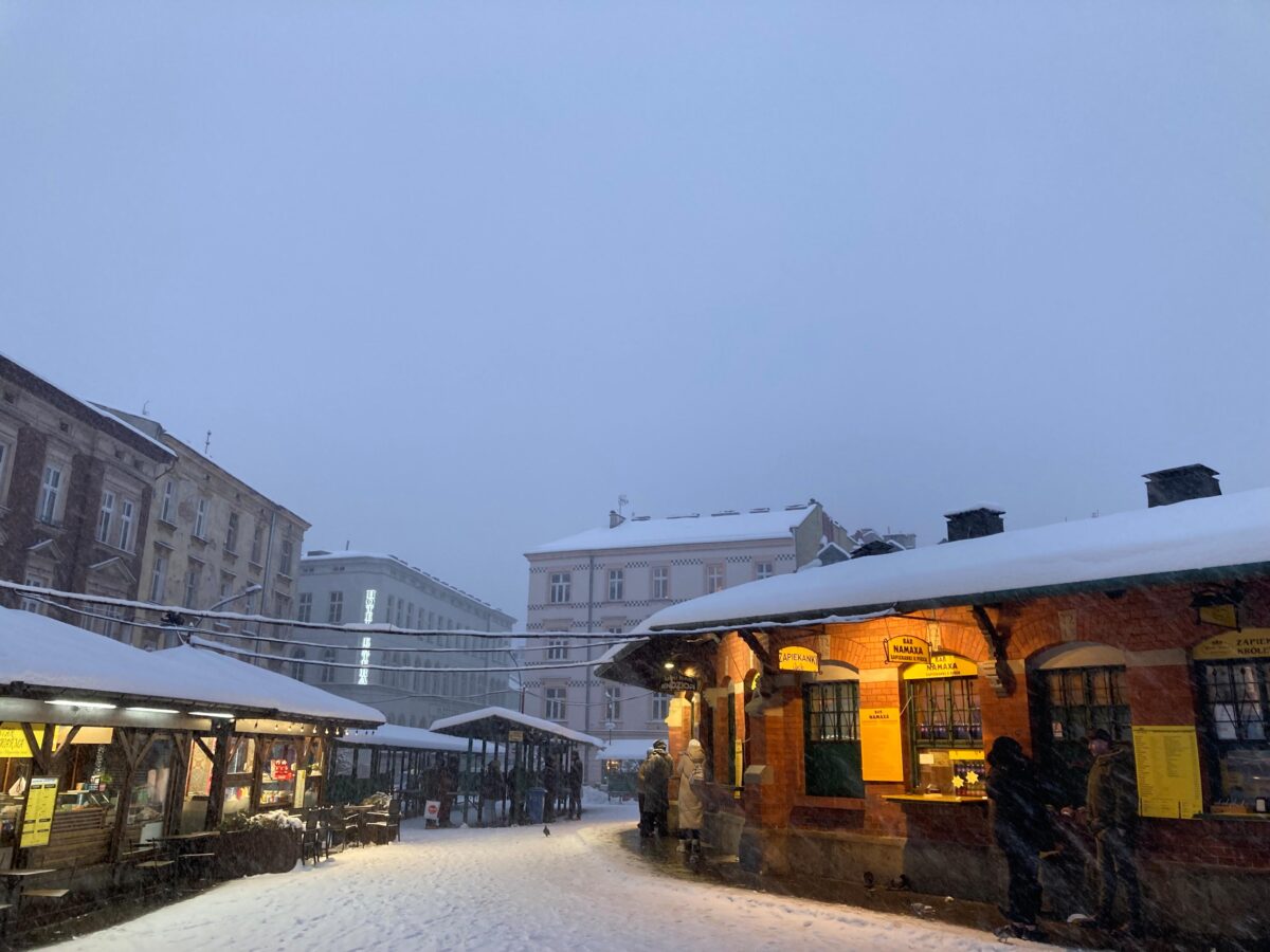 Plac Nowy is a small square in the center of Kazimierz