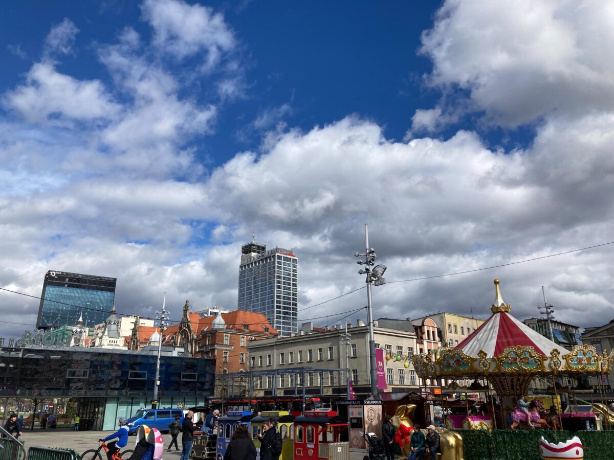 Town square in Katowice